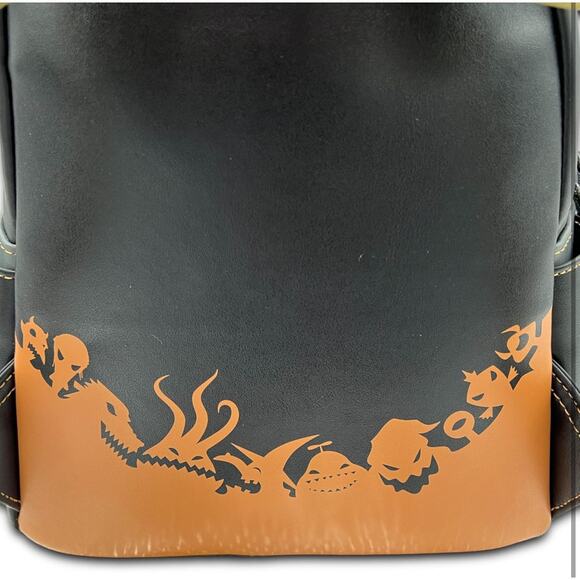 LOUNGEFLY DISNEY THE NIGHTMARE BEFORE CHRISTMAS HARLEQUIN DEMON COSPLAY BACKPACK